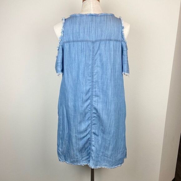 Saks Fifth Avenue Shoulderless Frayed Hem Dress - Picture 5 of 6